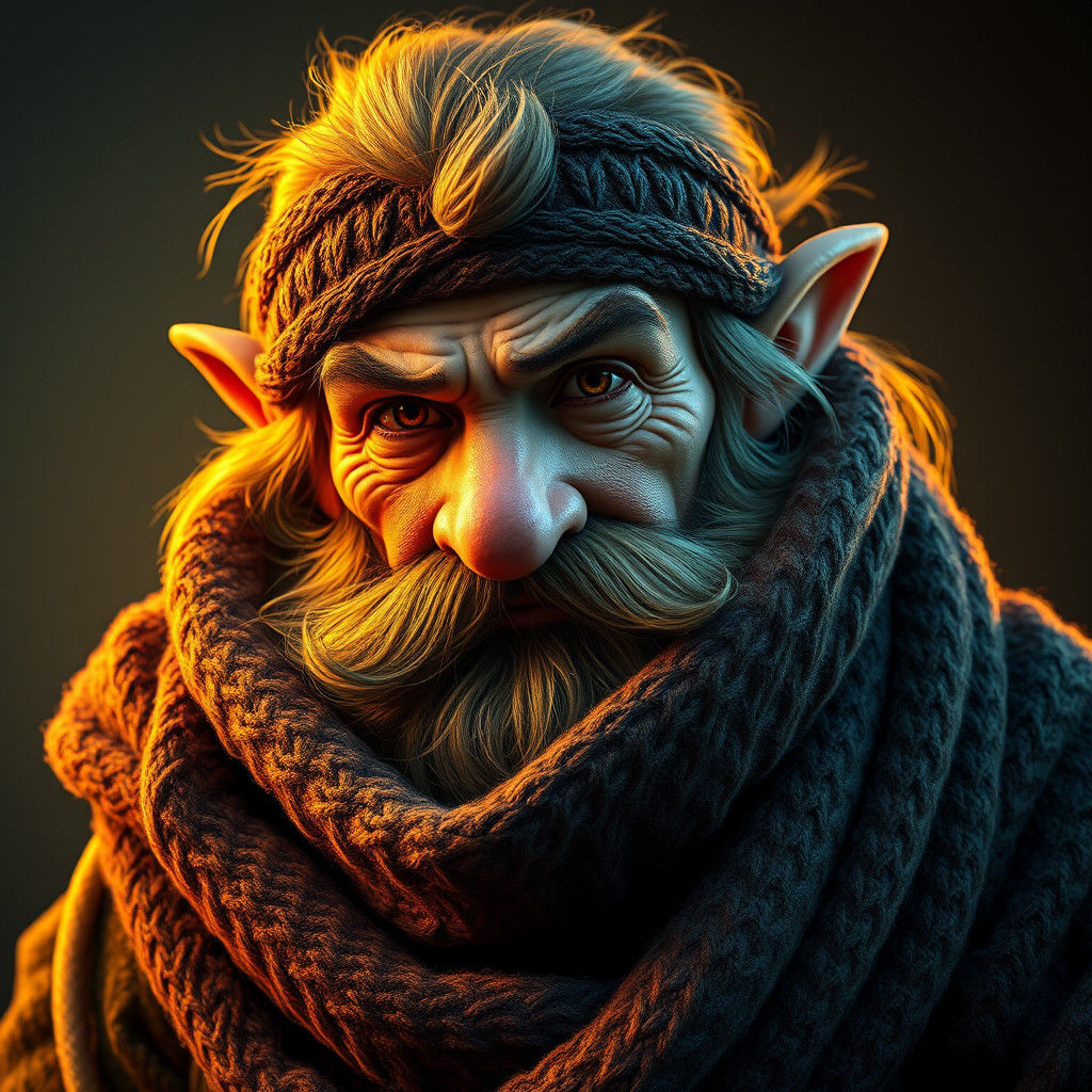 Handsome Dwarf Thief Portrait in 8k Resolution