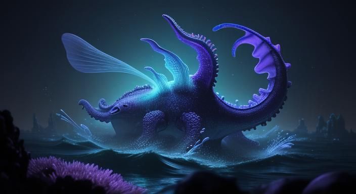 Underwater City on Alien Planet in Pixar Style