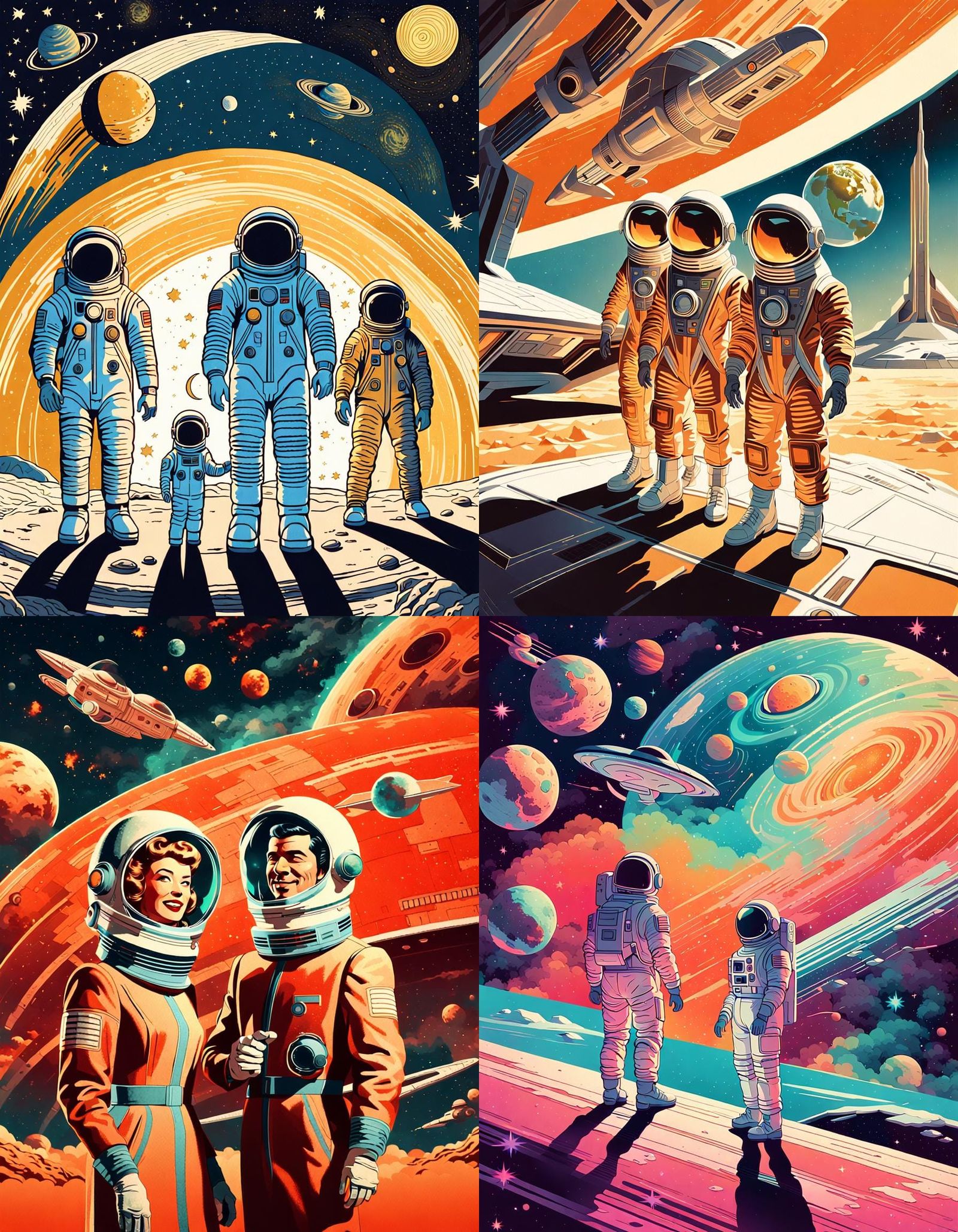 Vintage Travel Ad for Outer Space Vacation