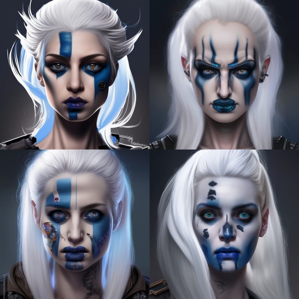 Escher Gang Queen Portrait in Hyperdetailed Digital Art