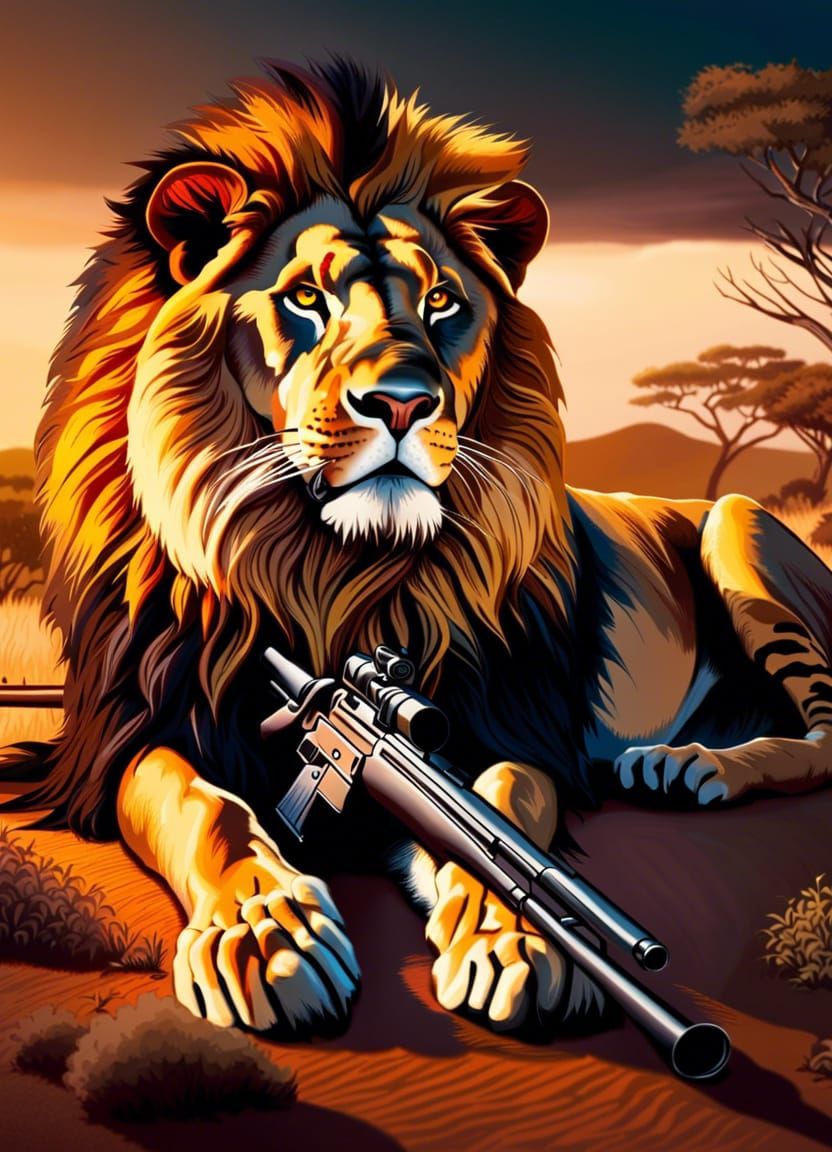 " I see a trophy hunter. Go ahead punk make my day! "