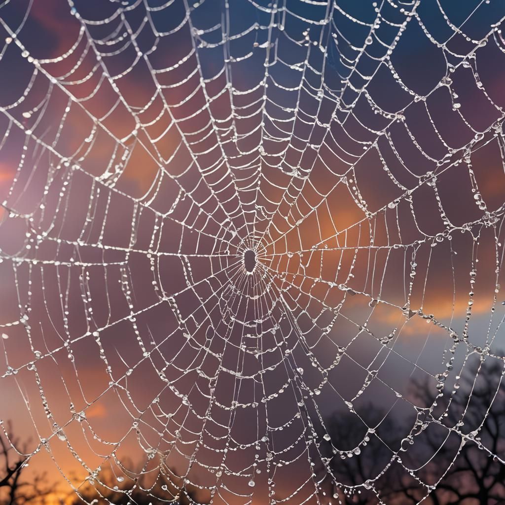 Giant Spiderweb Ascends in Surreal 3D Art