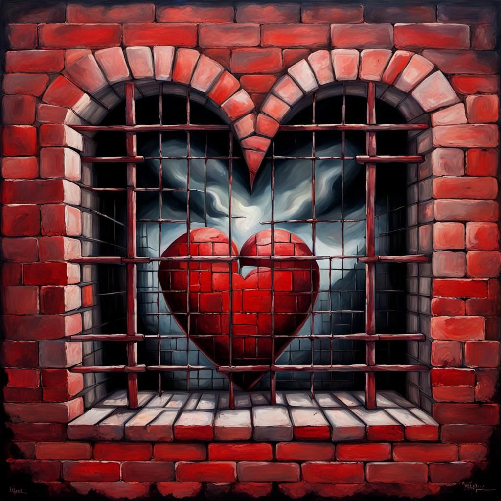 Haunting Heart: A Hyperrealistic Painting of Love and Fear