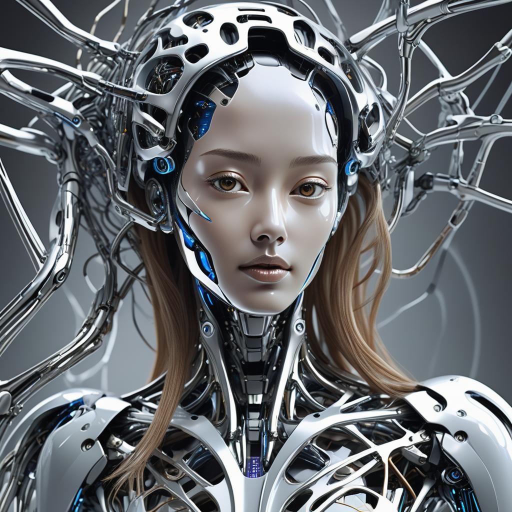 Humanoid Robot in Cybernetic Environment, Zaha Hadid Design