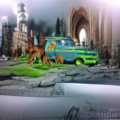 Detailed Matte Painting of Scooby Doo