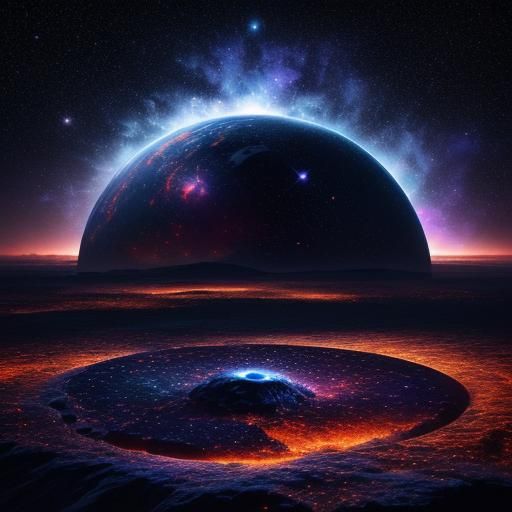 Glowing Aldebaran Star in Surreal Nebula Landscape