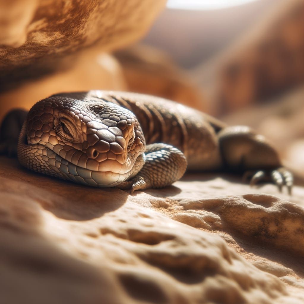 Lazarus the Lizard Lounging Lazily