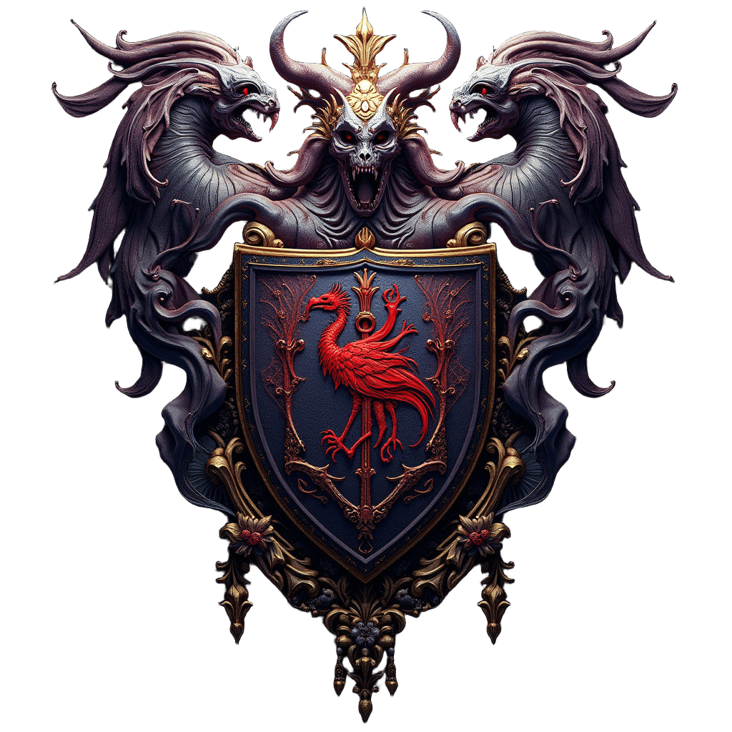 Vampire Coat of Arms: Detailed Fantasy Concept Art