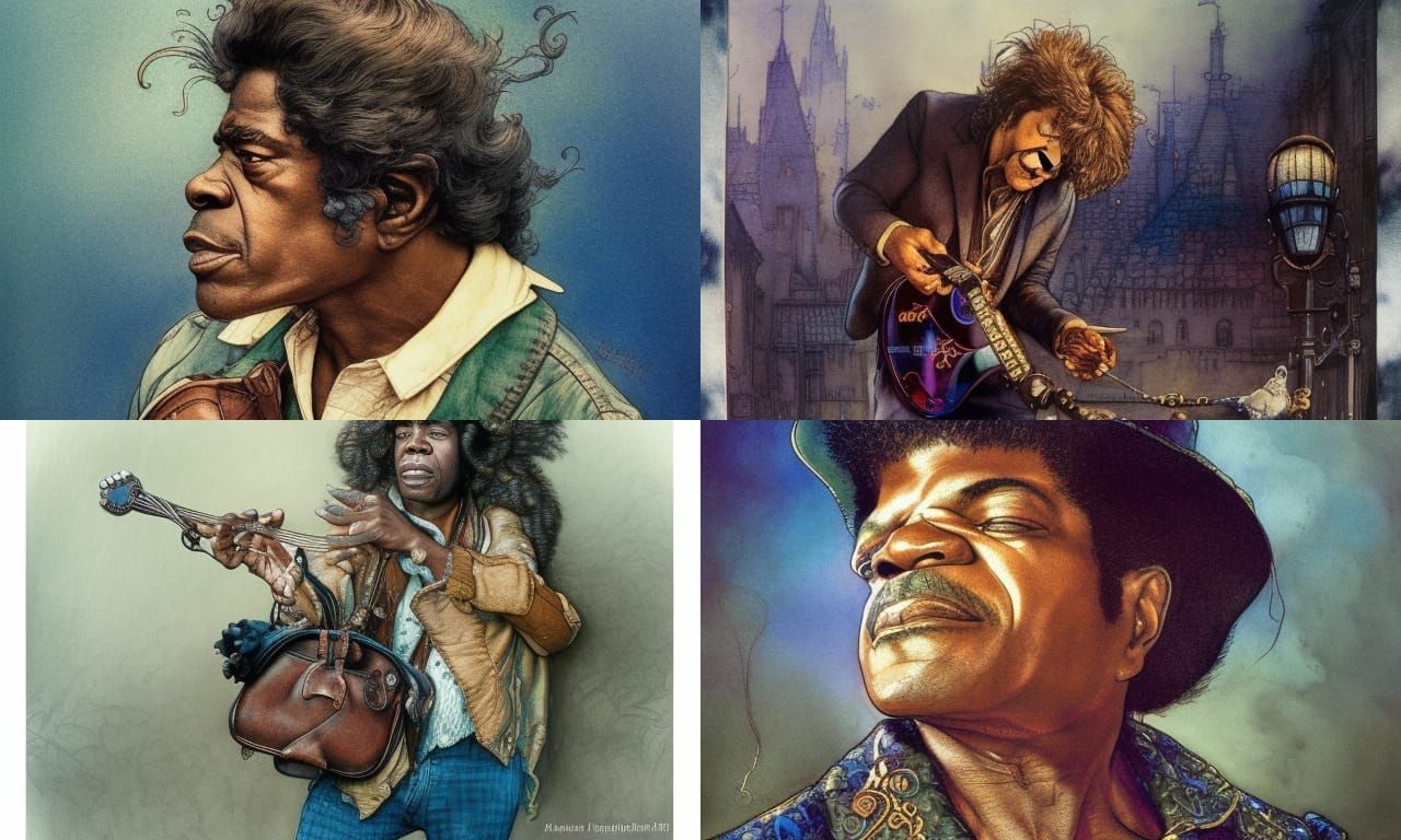 Intricate Iridescent Scene in Aquarel Style