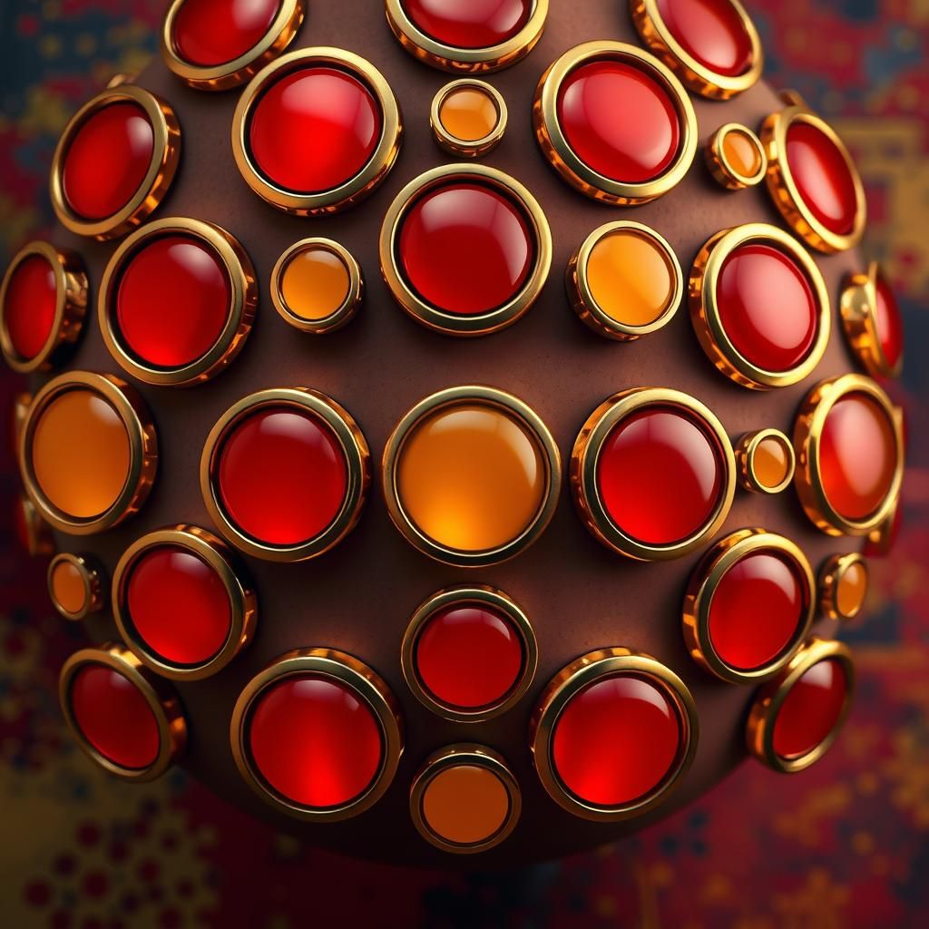 Geometric Circle Pattern in Hyperrealistic Style