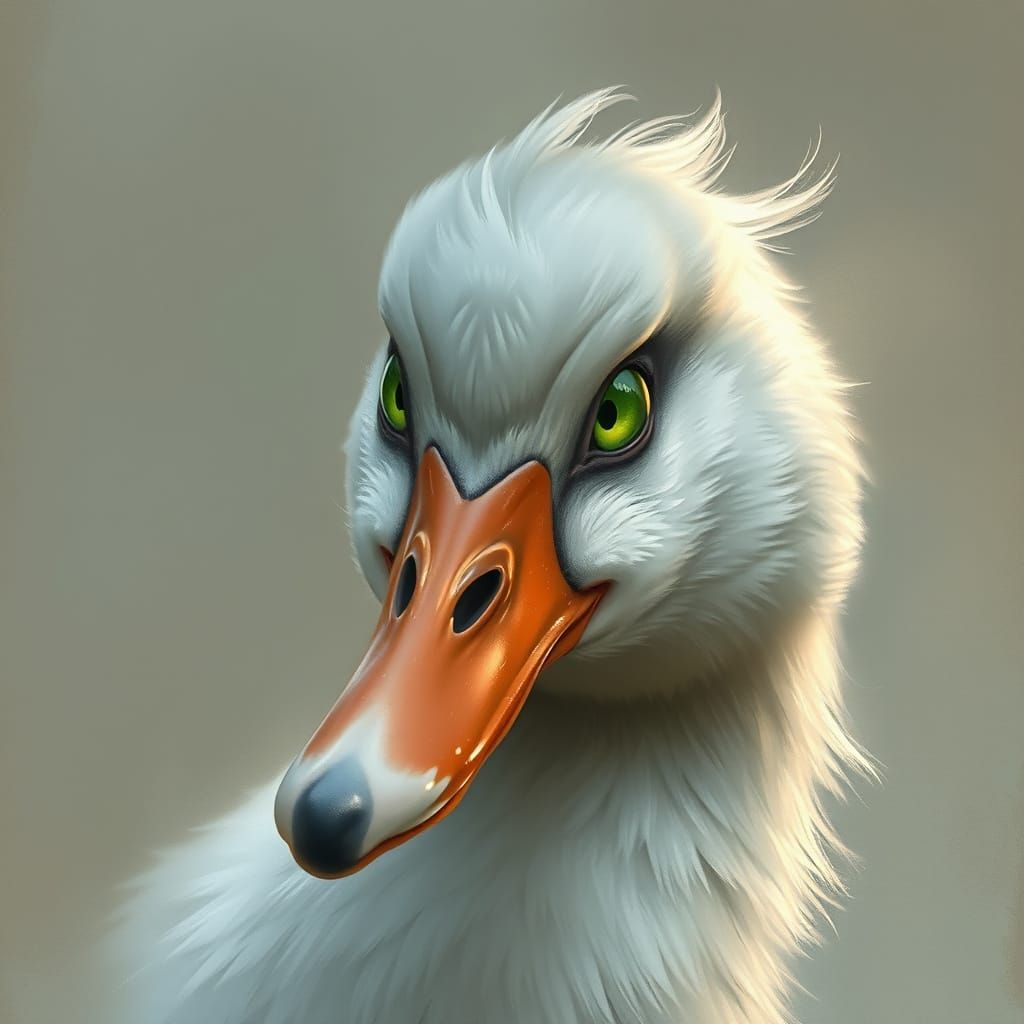 Majestic Duck with Ethereal Presence