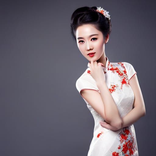 Woman in Qipao Dress