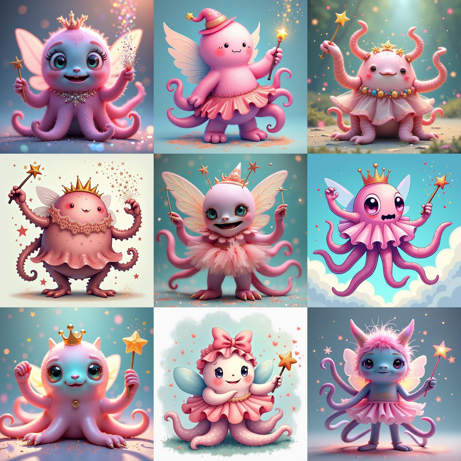 Multi-Tentacled Monster Fairy with Glitter