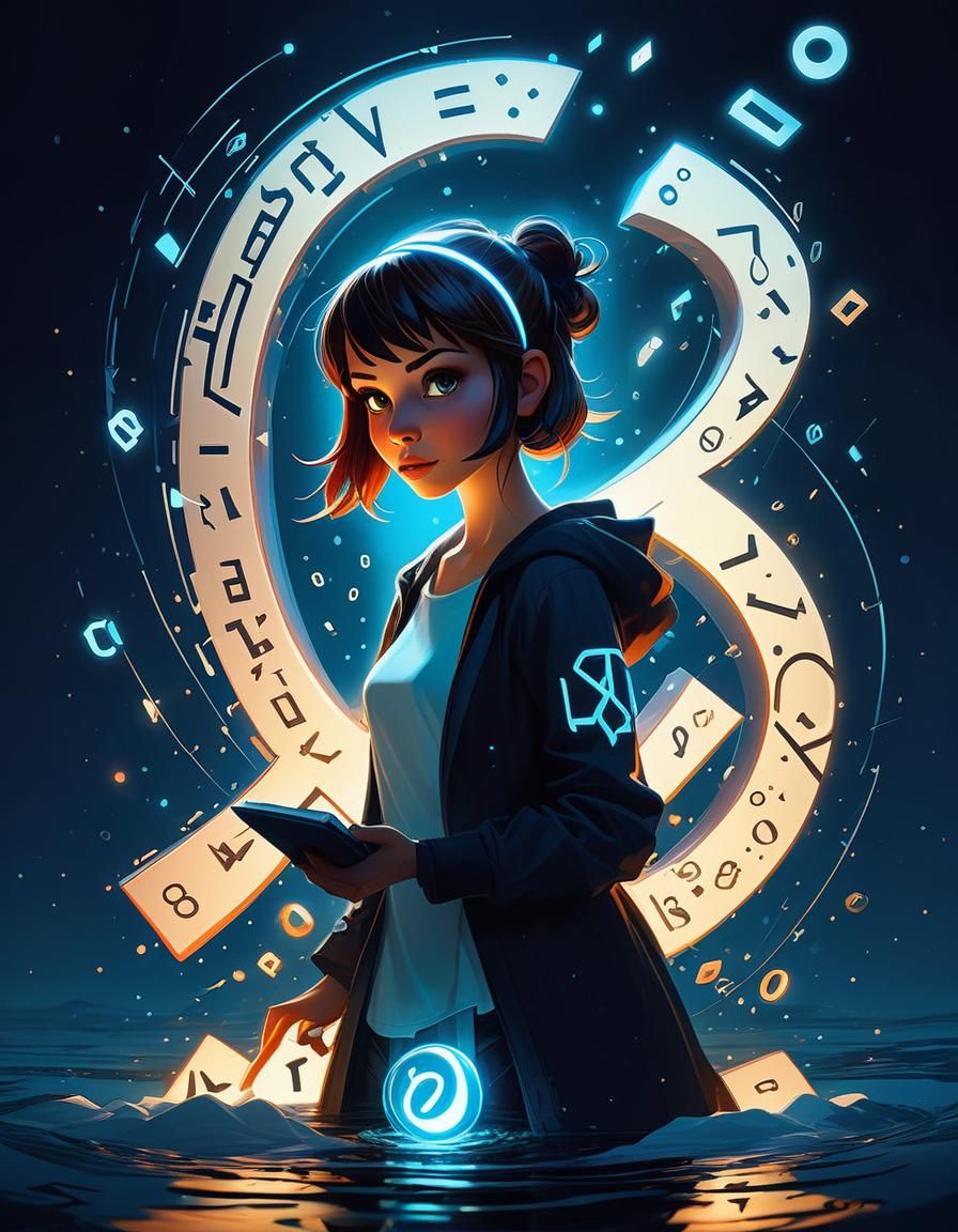 Glowing Runes in Animated Style with Luminous Particles