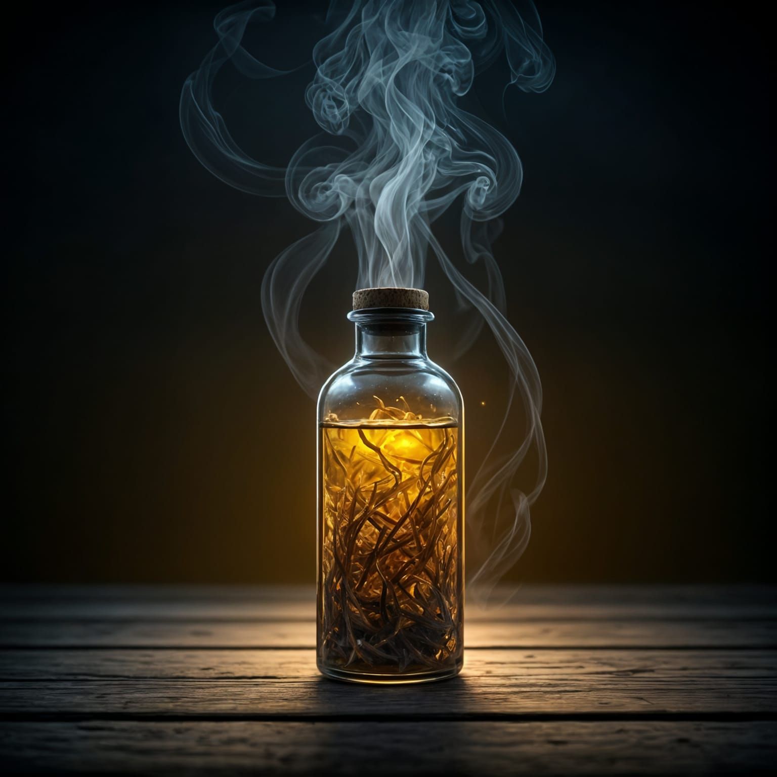 Mysterious Rippling Liquid in Frosted Glass Vial