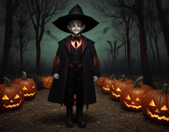 Unsettling Halloween Harvest Festival with Awkward Child