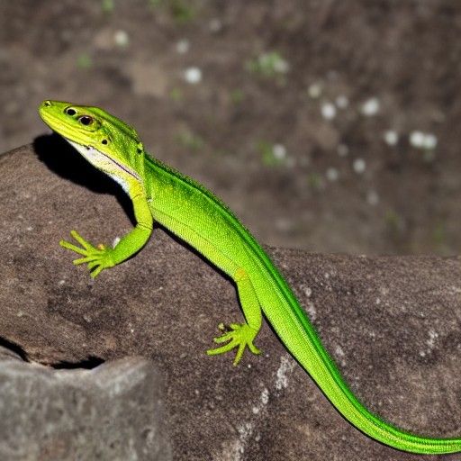 Alpine Climbing Lizard with Wide Eyes