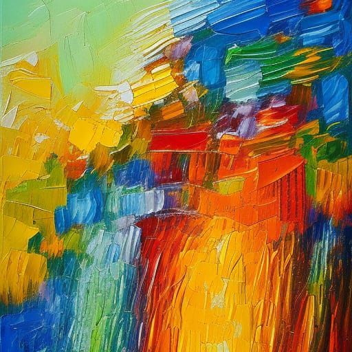 Colorful Hand in Neo-Impressionism Expressionist Style