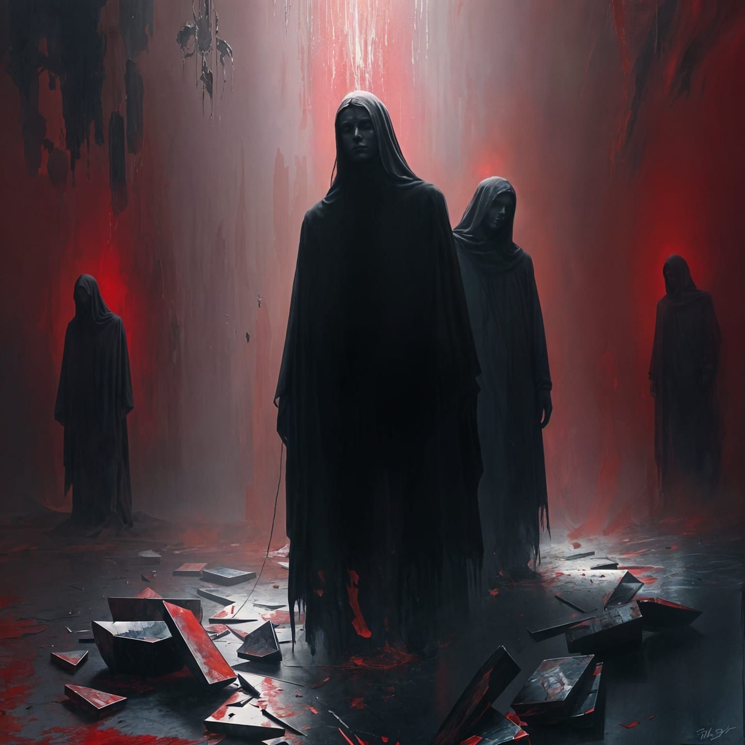 Abstract Emotion with Light Beams & Shattered Mirrors