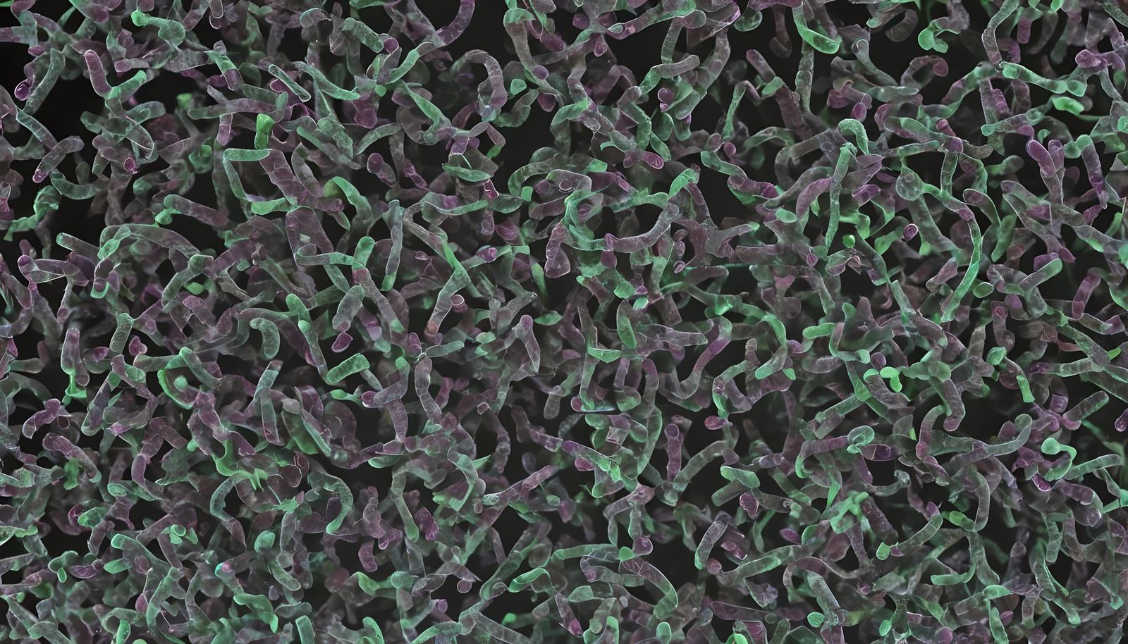 Fluorescent Bacteria Rave in CGI Petri Dish