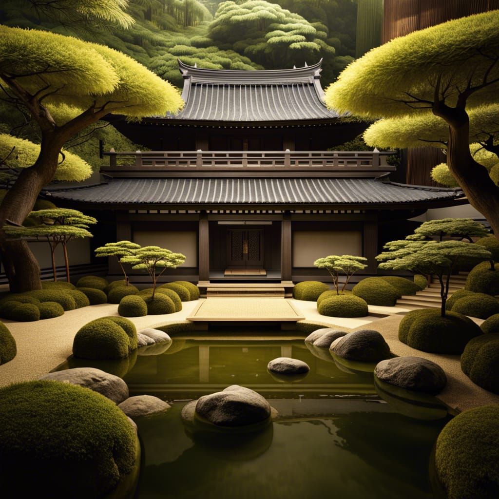 Zen Garden in Yamato Style, Tang Dynasty Inspired