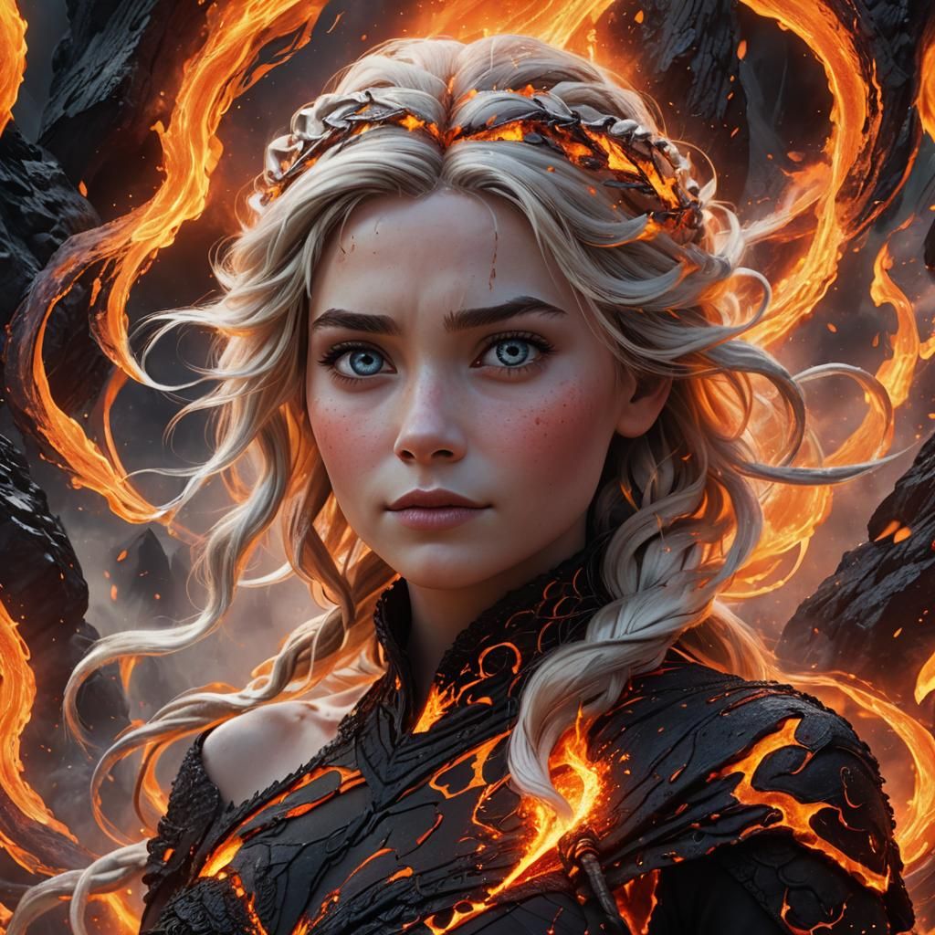 Elsa of Lava: A Digital Matte Painting