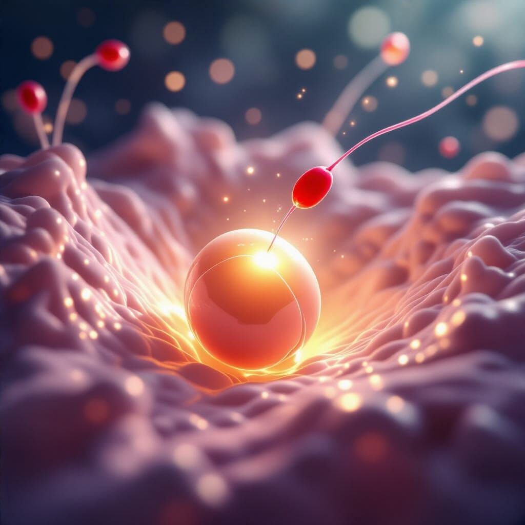 Krupan kadar na trenutak spajanja ženske jajne ćelije i mušk...