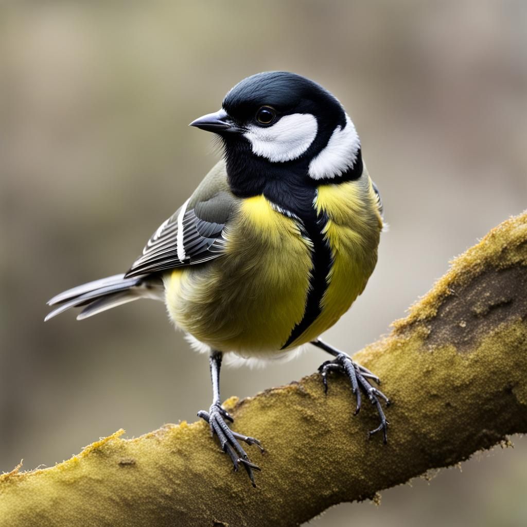 Cheerful Great Tit Bird: Symbol of Harmony