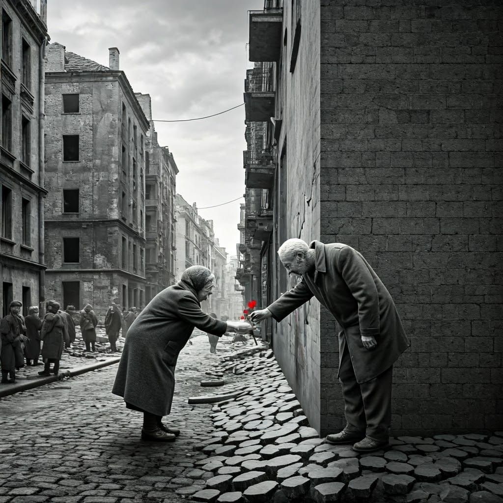 Hope in the Ruins: A Gesture of Kindness in a Post-War City