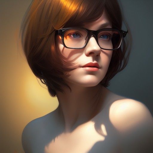 Hyperdetailed Portrait of Velma in Art Nouveau Style
