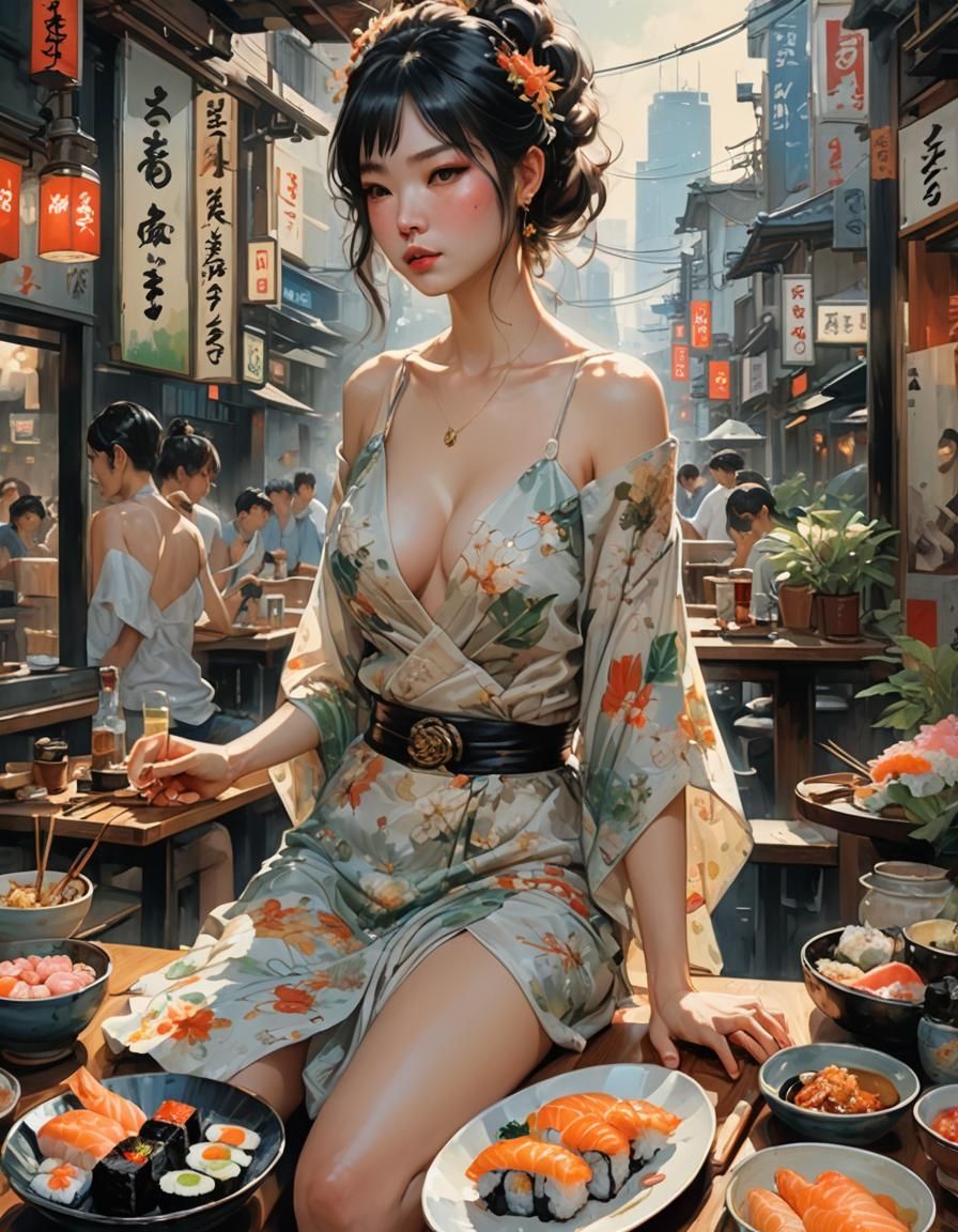 Japanese Girl in Sundress 1