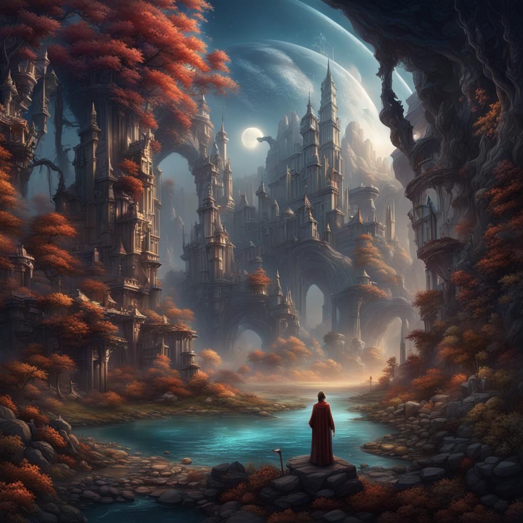 Fantastical World Revealed in Detailed Matte Painting