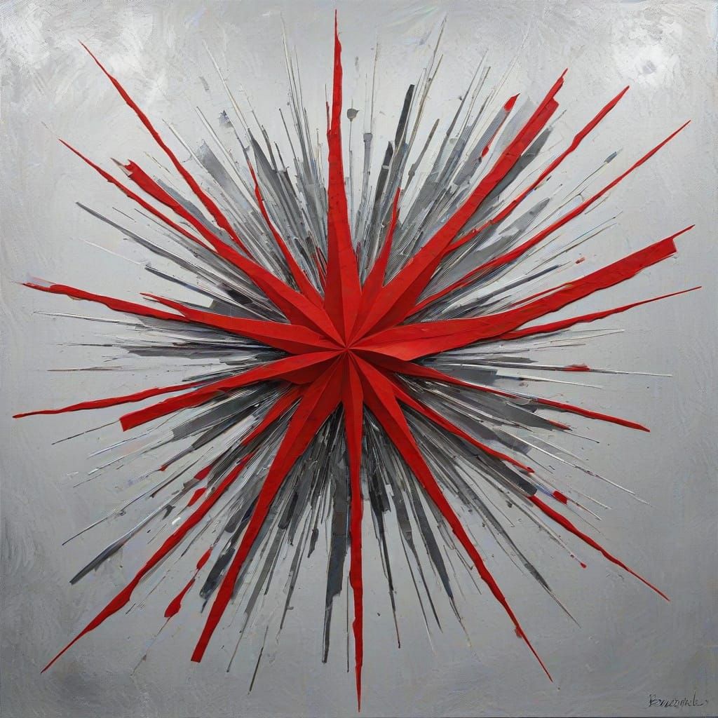 Empyral Scarlet Freaky: Abstract Ultraminimalism Concept Art