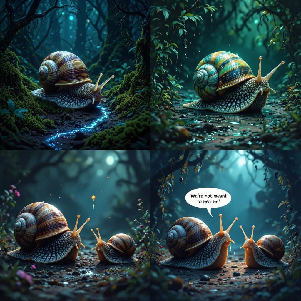 Heartbroken Snail's Solitary Journey in Deep Color Fantasy A...