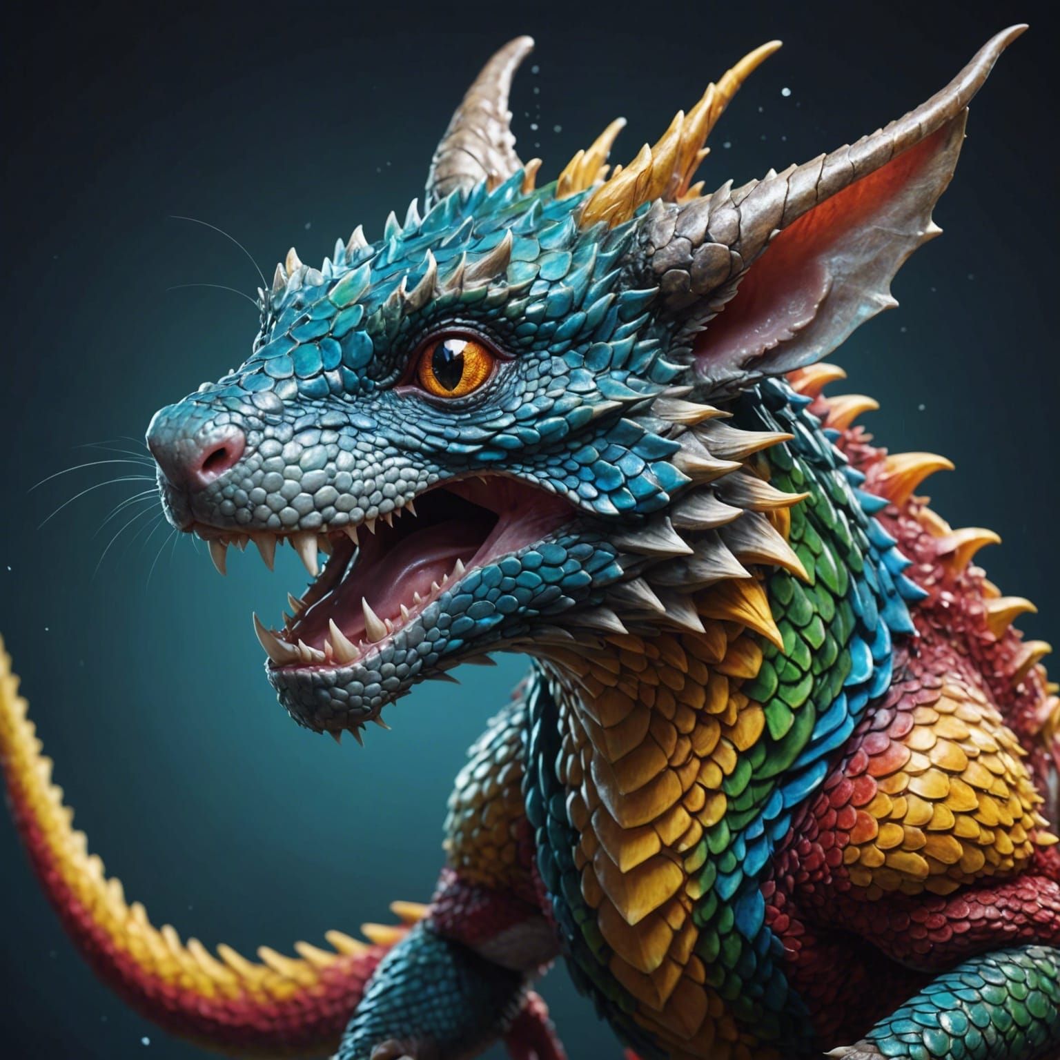 Hyperrealistic Mouse Dragon Concept Art