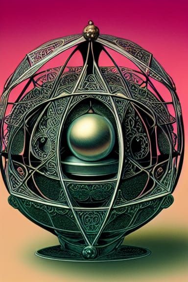 Intricate Spherical Sculpture Suggestion Box