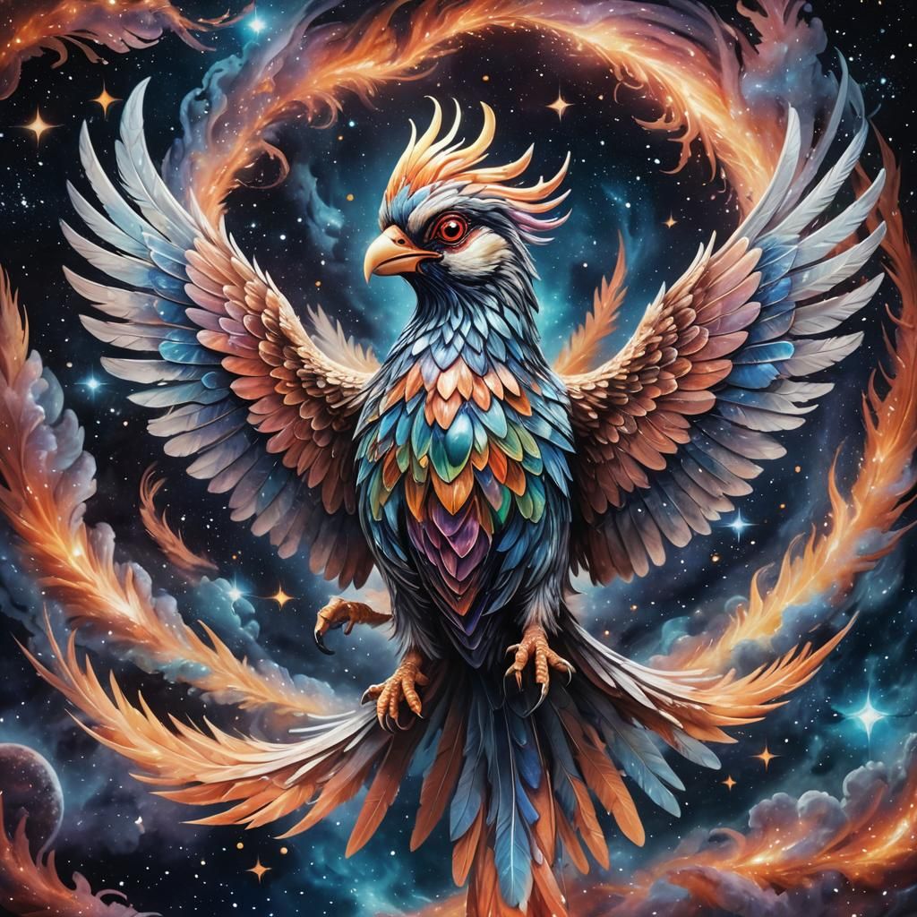 Demonic Seraphim Porcelain Pidgeot in Cosmic Astral Light