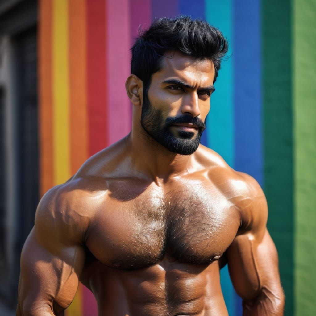 Attractive South Asian Man Exudes Confidence