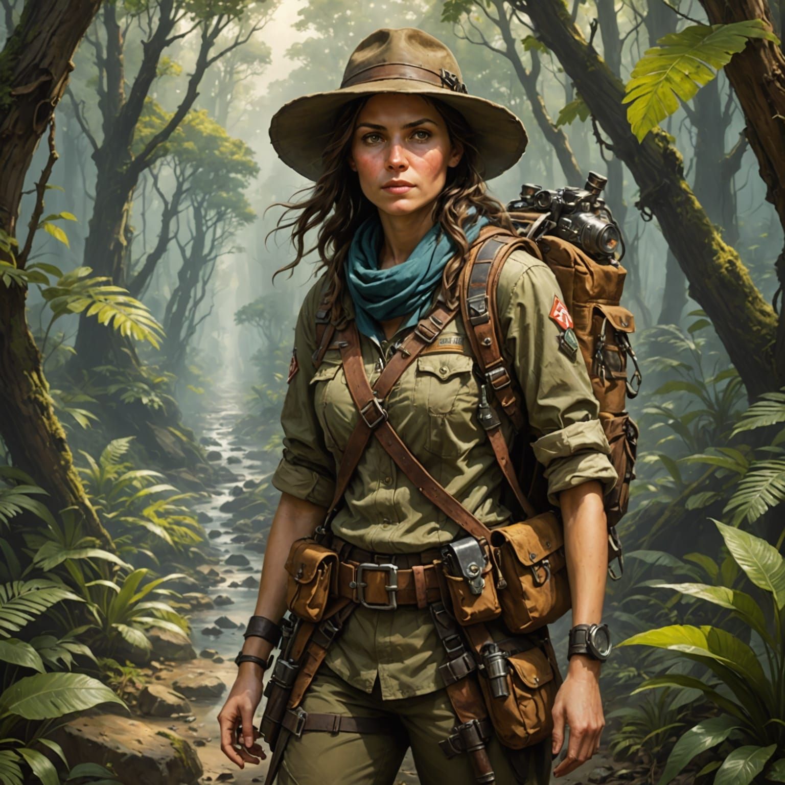 Sensual Hermit Explorer in Mysterious Wilderness