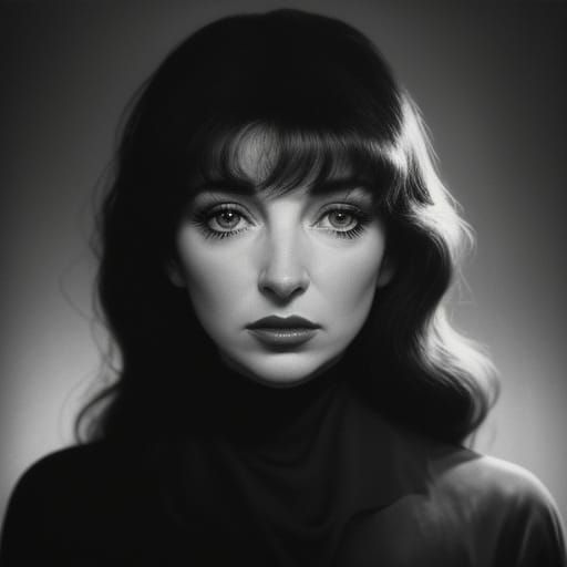 Kate Bush Portrait in Moody, Surrealist Style