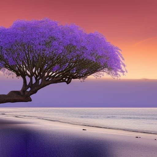 Blue Jacaranda Tree at the End of Time