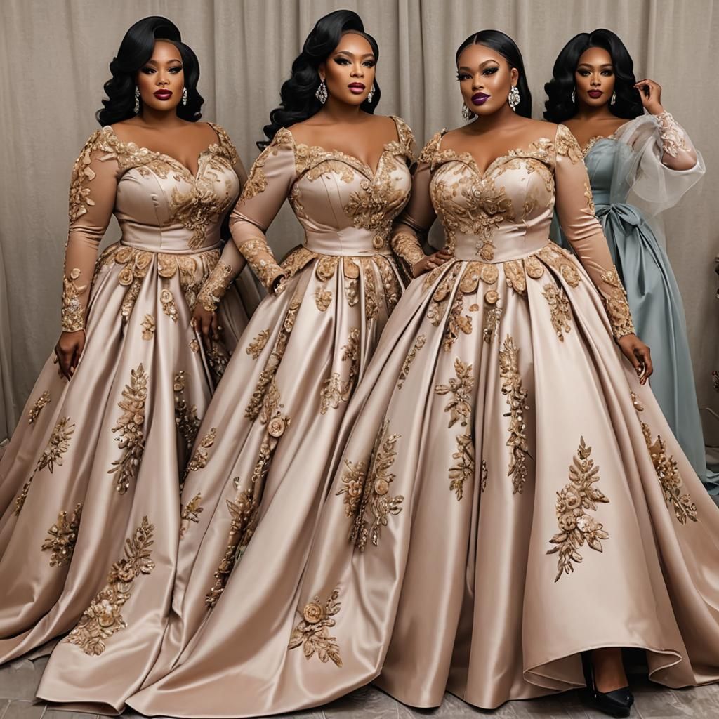 Satin Wonderland: Extravagant Gowns and Glamour