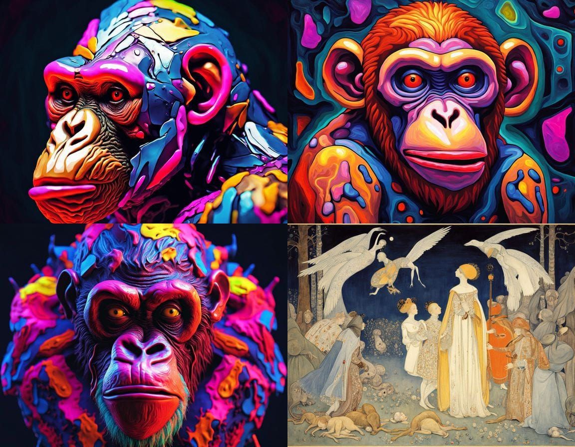 Surreal Hybrid Creature in Cubist Style