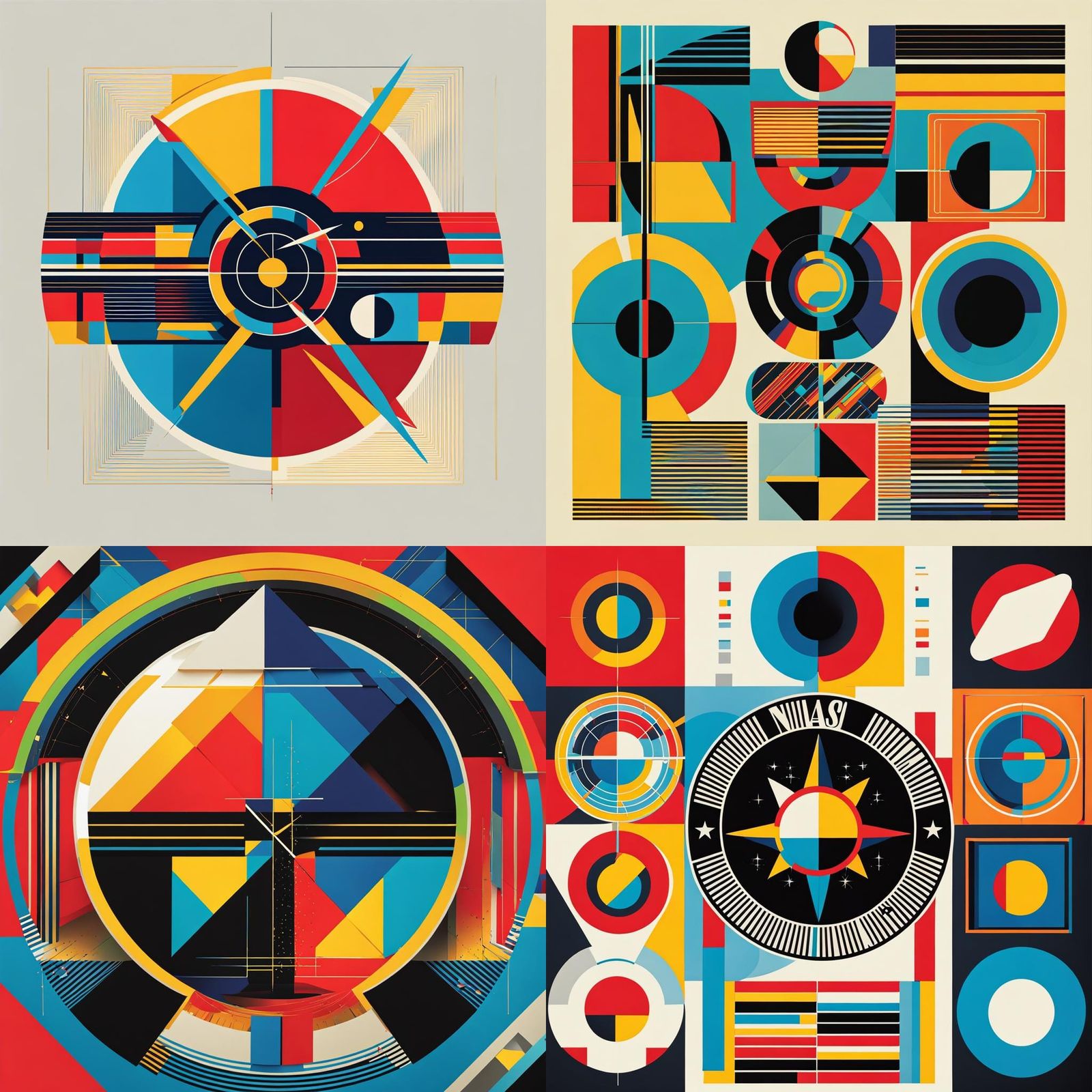 NASA Logo in Geometric Pop Art Style