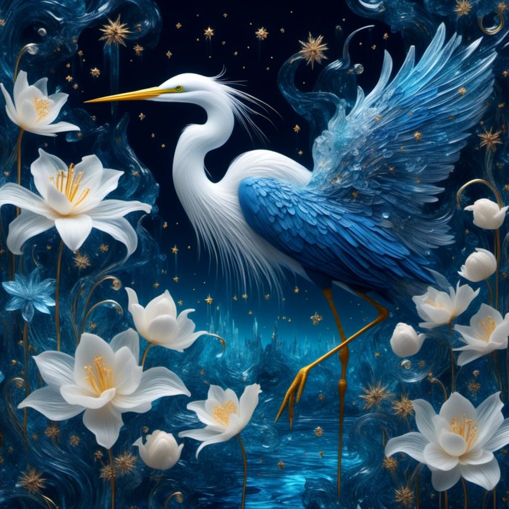 Blue egret