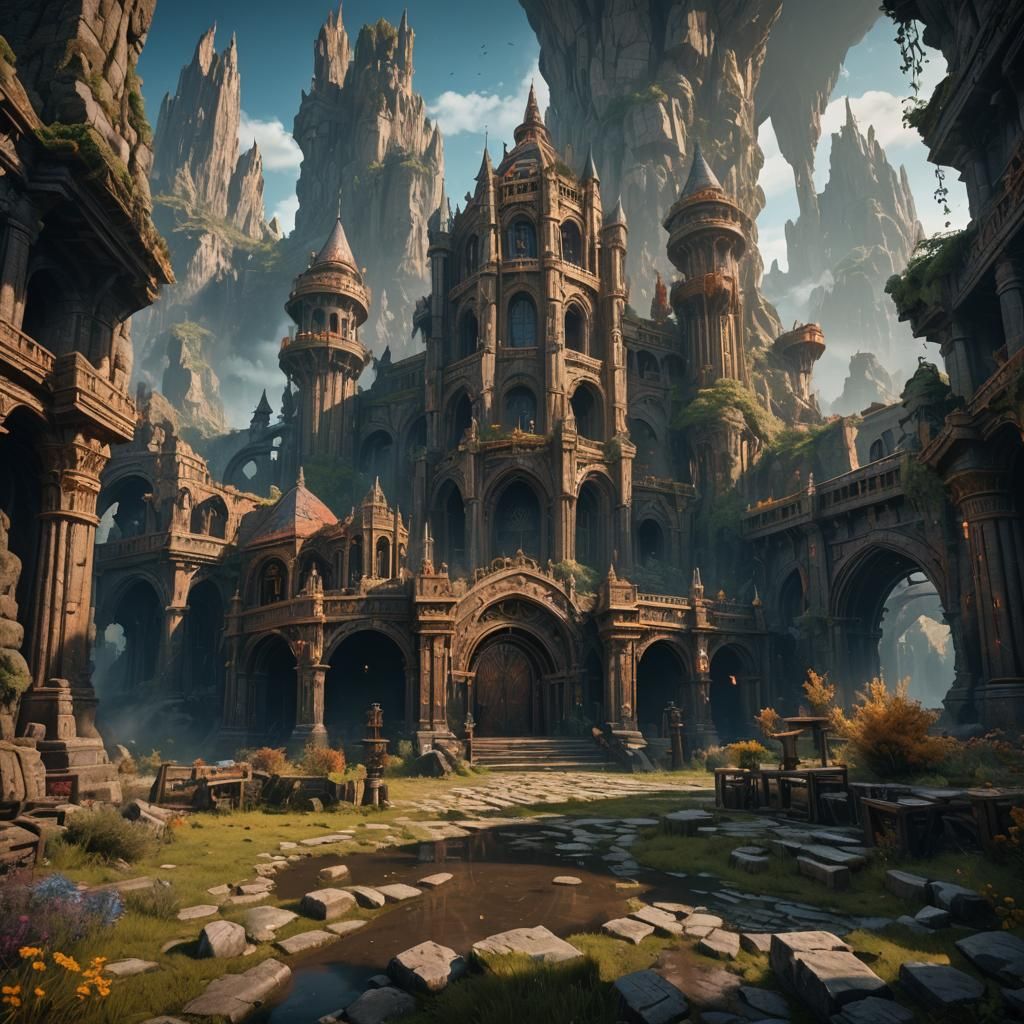 Fantastical Stable Core Concept Art in Deep Color