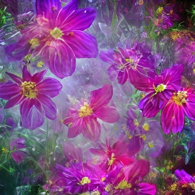 Ethereal Magical Flowers Bloom