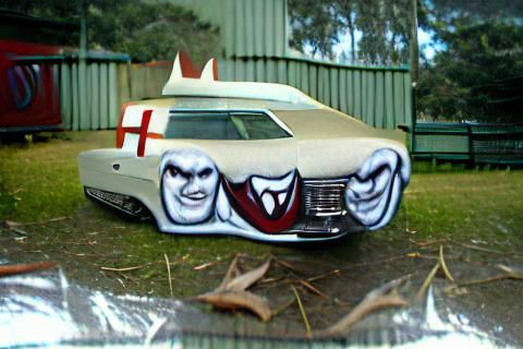 Vampire Holden Kingswood Car Detailed Painting