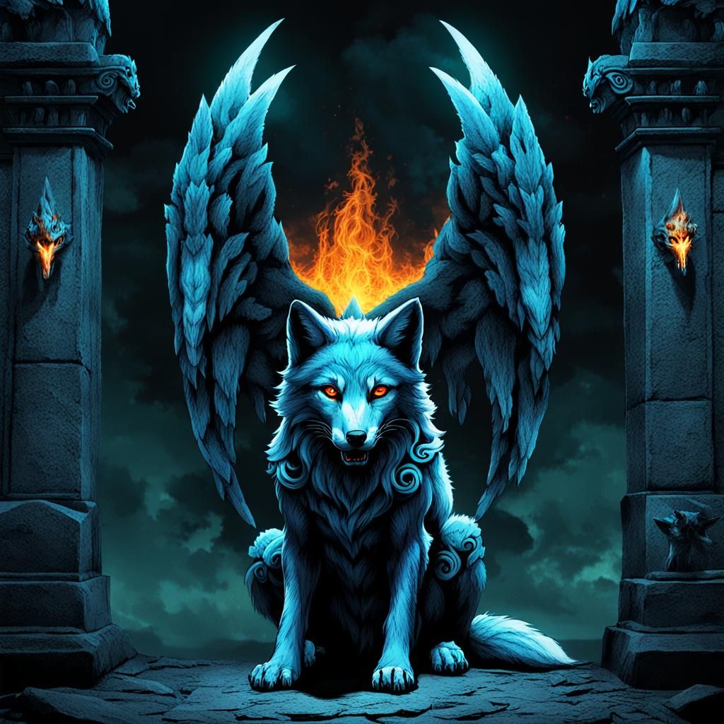 Three-Headed Fox: Underworld Guardian at Hades' Gate