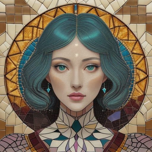 Surreal Face in Rotoscoped Découpage Style